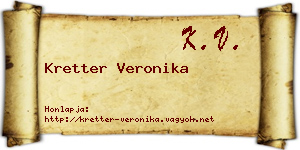 Kretter Veronika névjegykártya